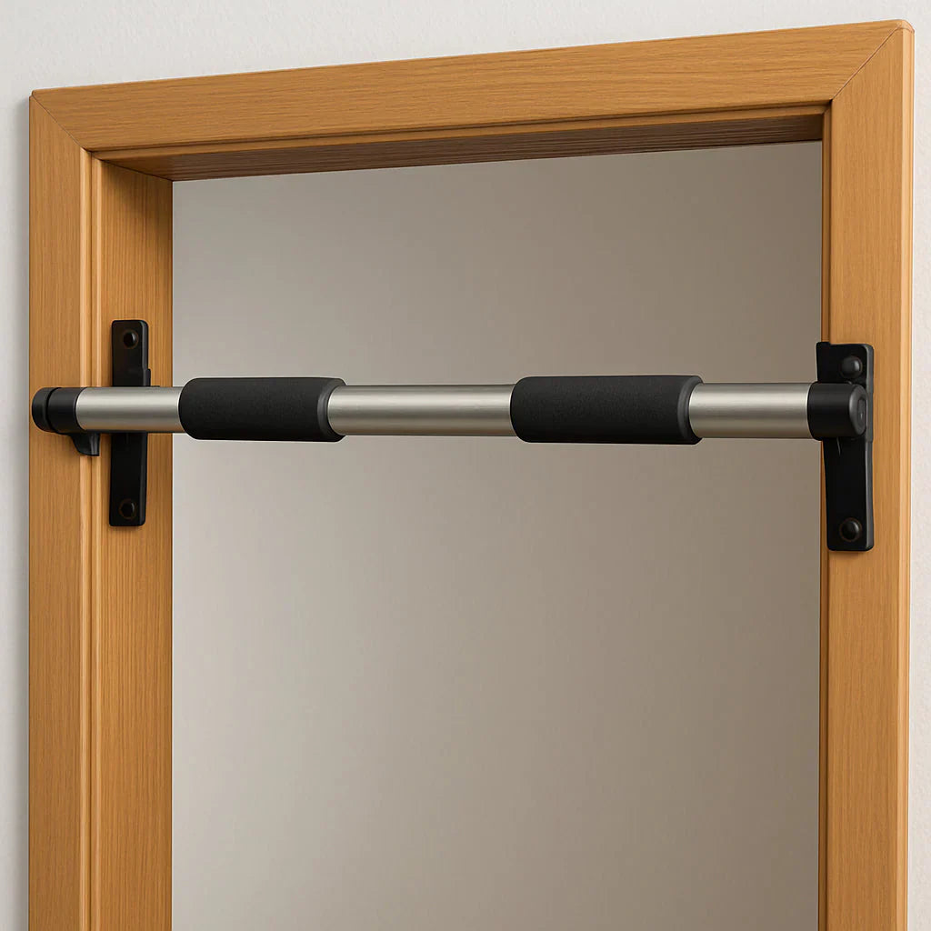 Damage-free doorway protection technology for home workouts.