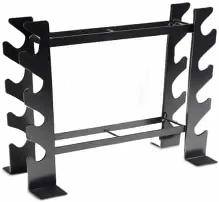 Black metal firewood holder on a white background