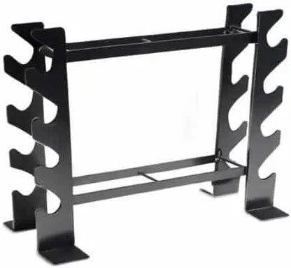 Black metal firewood holder on a white background