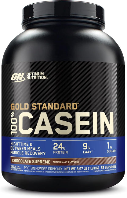 Optimum Nutrition Gold Standard 100% Casein protein powder container