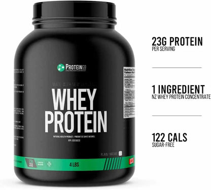 ProteinCo Grass-Fed Whey Protein Powder – 4lb (23g Protein/Serving, Gluten-Free, Made in Canada)