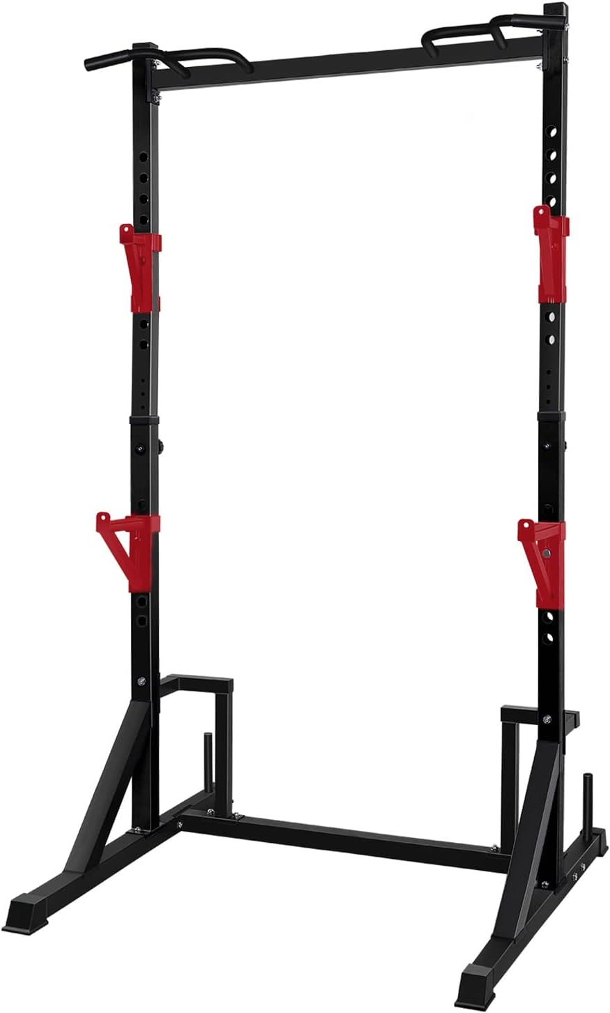 CANPA Squat Stand Rack with Pull Up Bar and 800LB Capacity