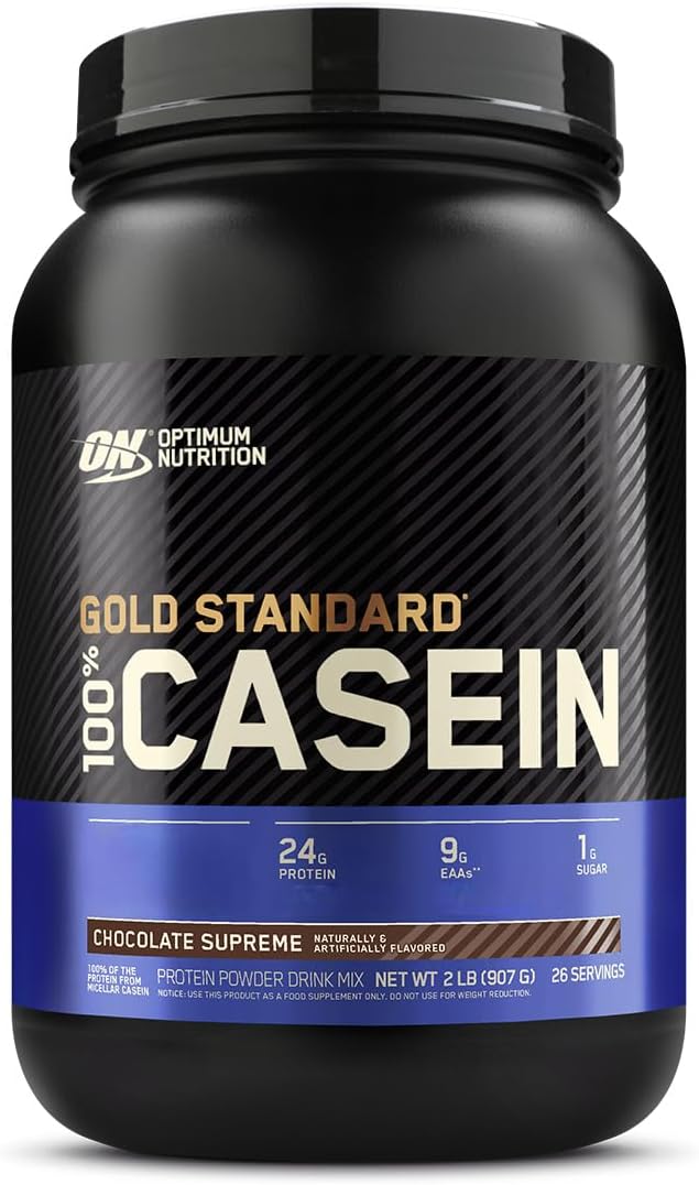 Optimum Nutrition Gold Standard 100% Casein protein powder container