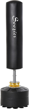 Black punching bag with 'Scorpio' branding on a white background