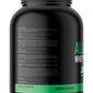 Black container of Alliant Whey protein powder with green label