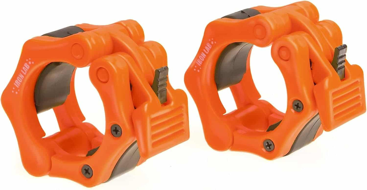Iron Lab 2-Inch Olympic Barbell Clamps – Pair of Heavy-Duty Quick Release Barbell Collars for Weightlifting, CrossFit & Powerlifting Iron Lab