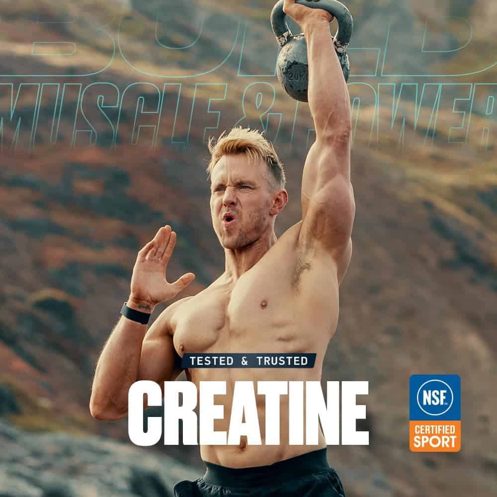 Blue Star Nutraceuticals Creatine Monohydrate Powder – 325g, 65 Servings – NSF Certified for Sport Blue Star Nutraceuticals