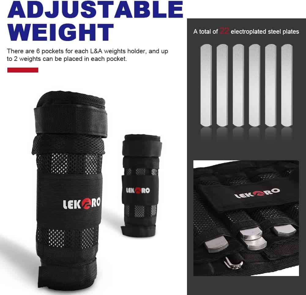 Black weight holder with adjustable weight feature, showing pockets and steel plates on a white background.