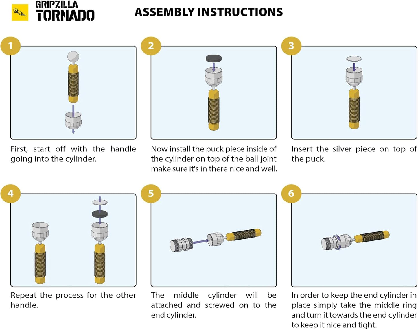 Step-by-step assembly instructions for a product with labeled steps and illustrations.