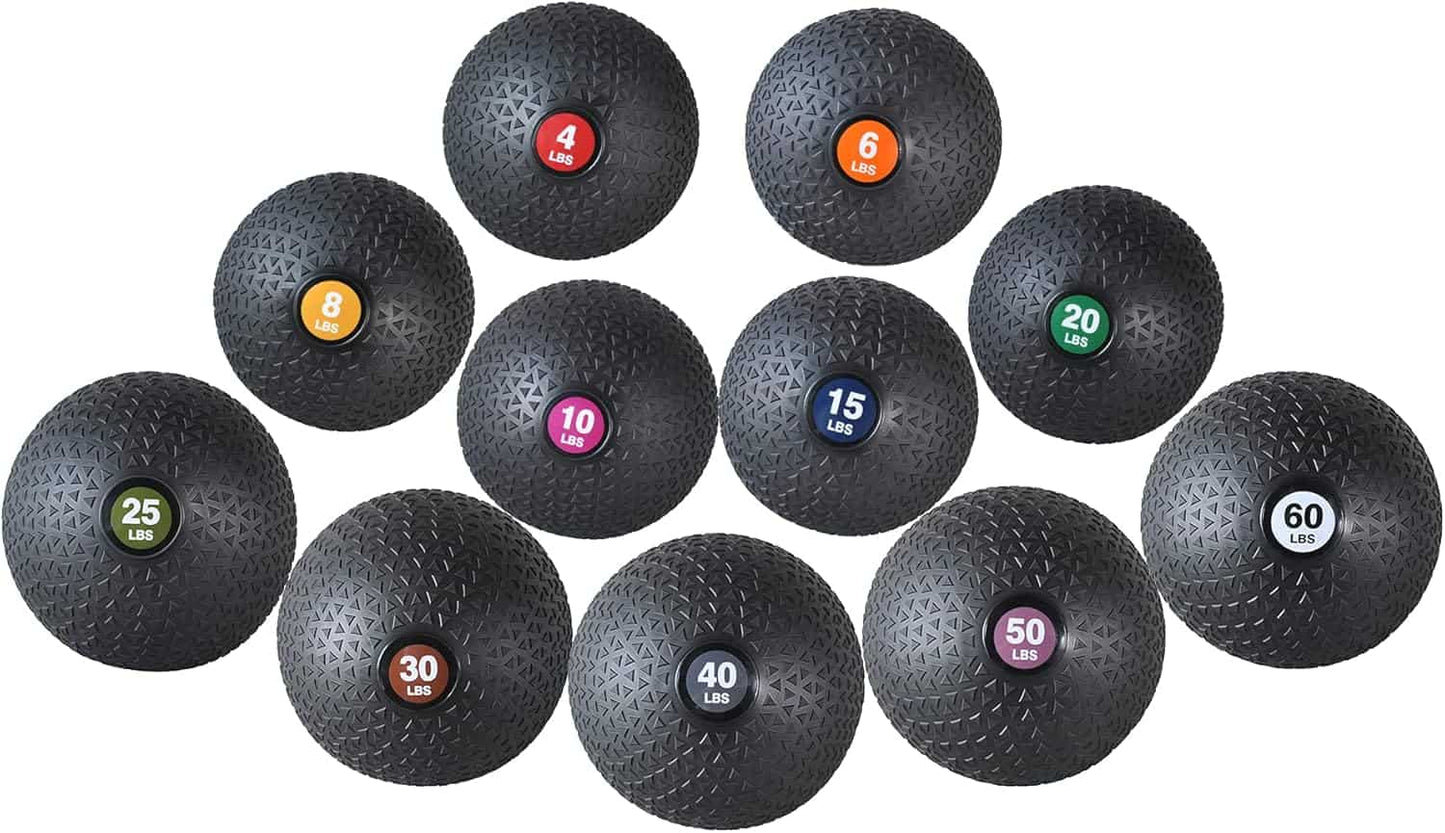 PRISP Weighted Slam Medicine Ball – Non-Bounce Fitness Ball with Easy-Grip Textured Surface for Core, Strength & Conditioning Workouts PRISP