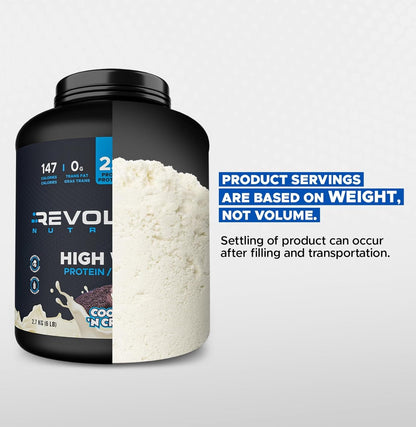 Revolution High Whey Whey Isolate Protein Powder 6LB, Cookies and Cream Revolution Nutrition