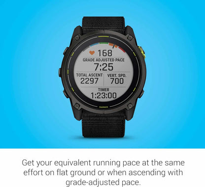 Smartwatch with digital display on a blue background