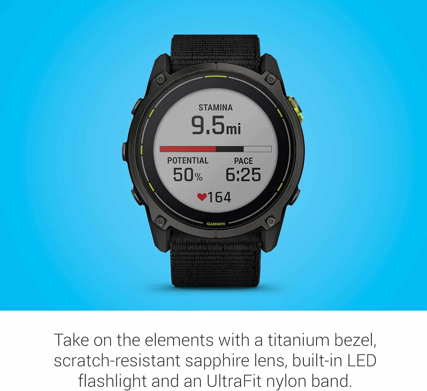 Smartwatch with display on a blue background