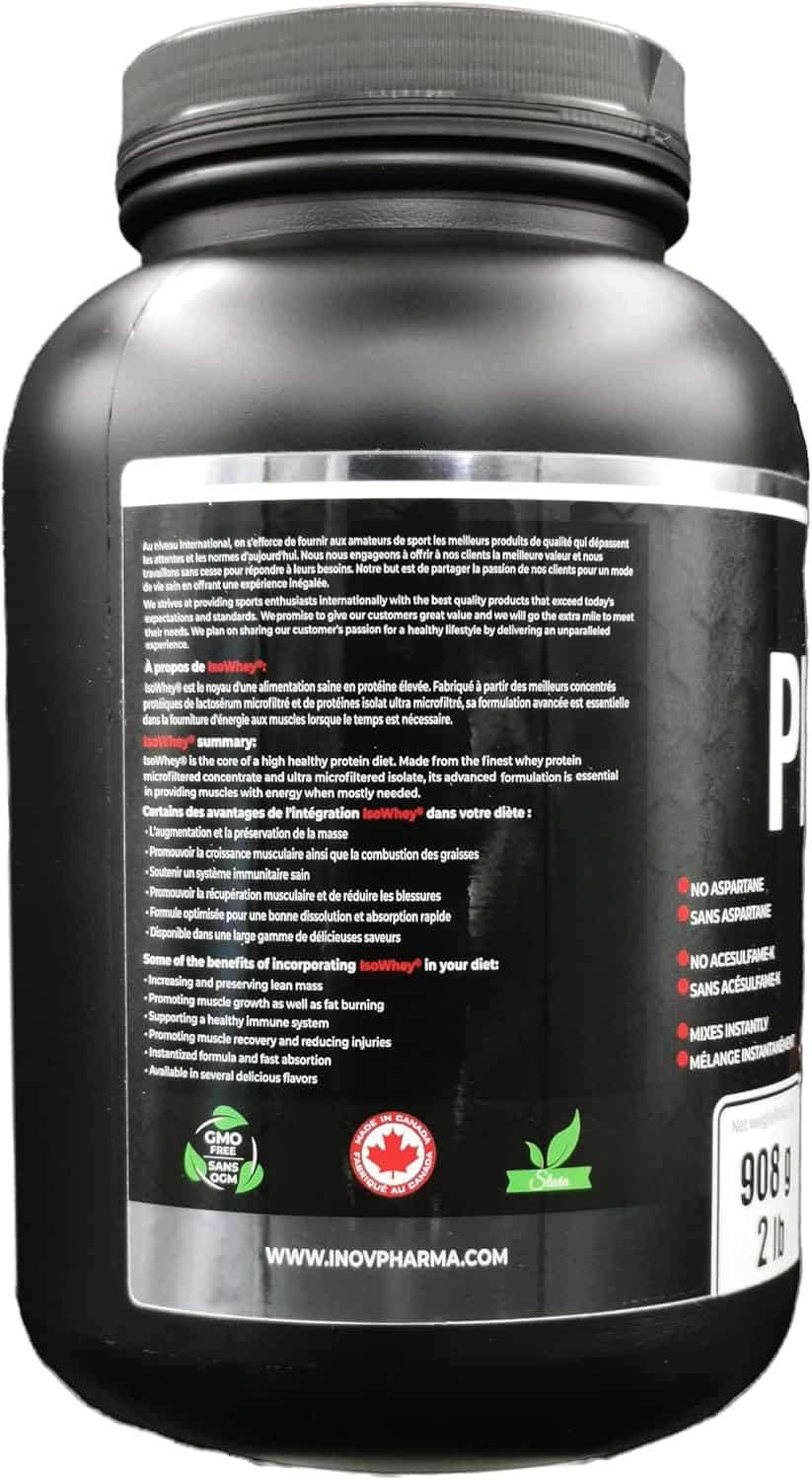 Black supplement container with text and branding on a white background