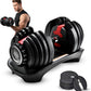 52.5 Lb Adjustable Dumbbell: Adjusts from 5-52.5 Lbs ; 15 Adjustable Weight Settings, COMPACT, SPACE EFFICIENT and EASY to USE
