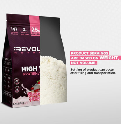 Revol Nutri protein powder package with visible protein content on a light gray background