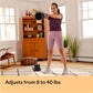 Woman exercising with a resistance band in a home setting