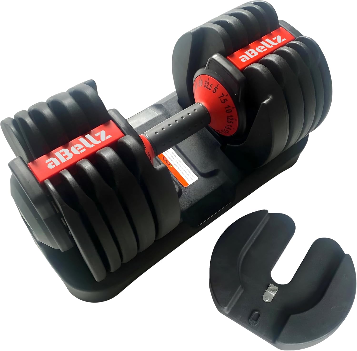 52.5 Lb Adjustable Dumbbell: Adjusts from 5-52.5 Lbs ; 15 Adjustable Weight Settings, COMPACT, SPACE EFFICIENT and EASY to USE
