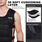 Black protective vest with 3D soft cushioning layer on a person, featuring Lekero branding.