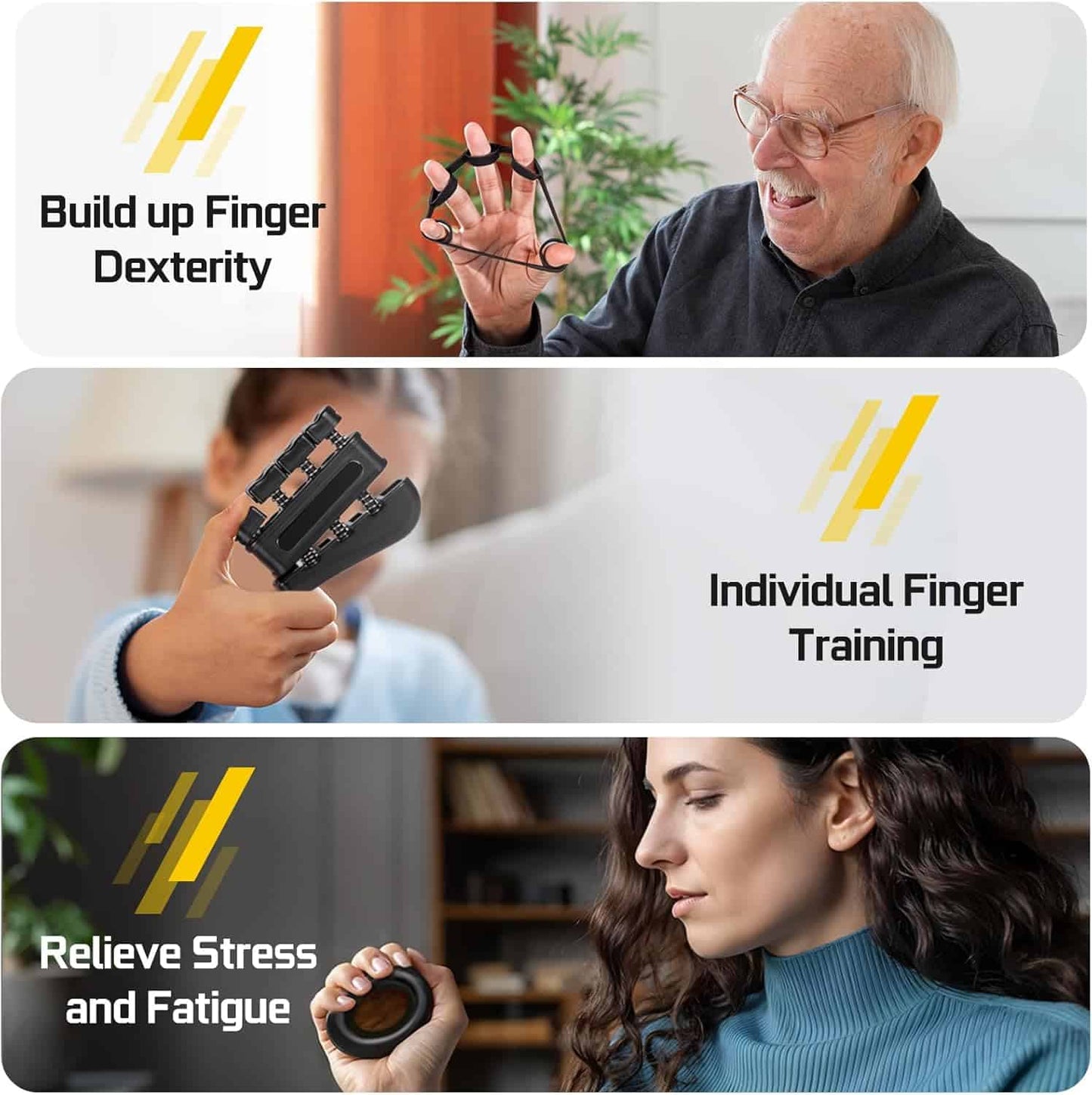 Hand Grip Strength Trainer Kit – 6 Pack Adjustable Resistance FitCore Supply