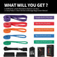 CFX resistance bands set with specifications and accessories on a white background