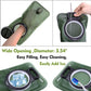 Green hydration bladder with wide opening, easy filling, cleaning, and ice addition features.