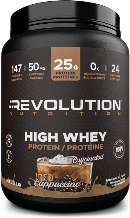 Revolution High Whey Caffeinated Whey Protein Powder Revolution Nutrition