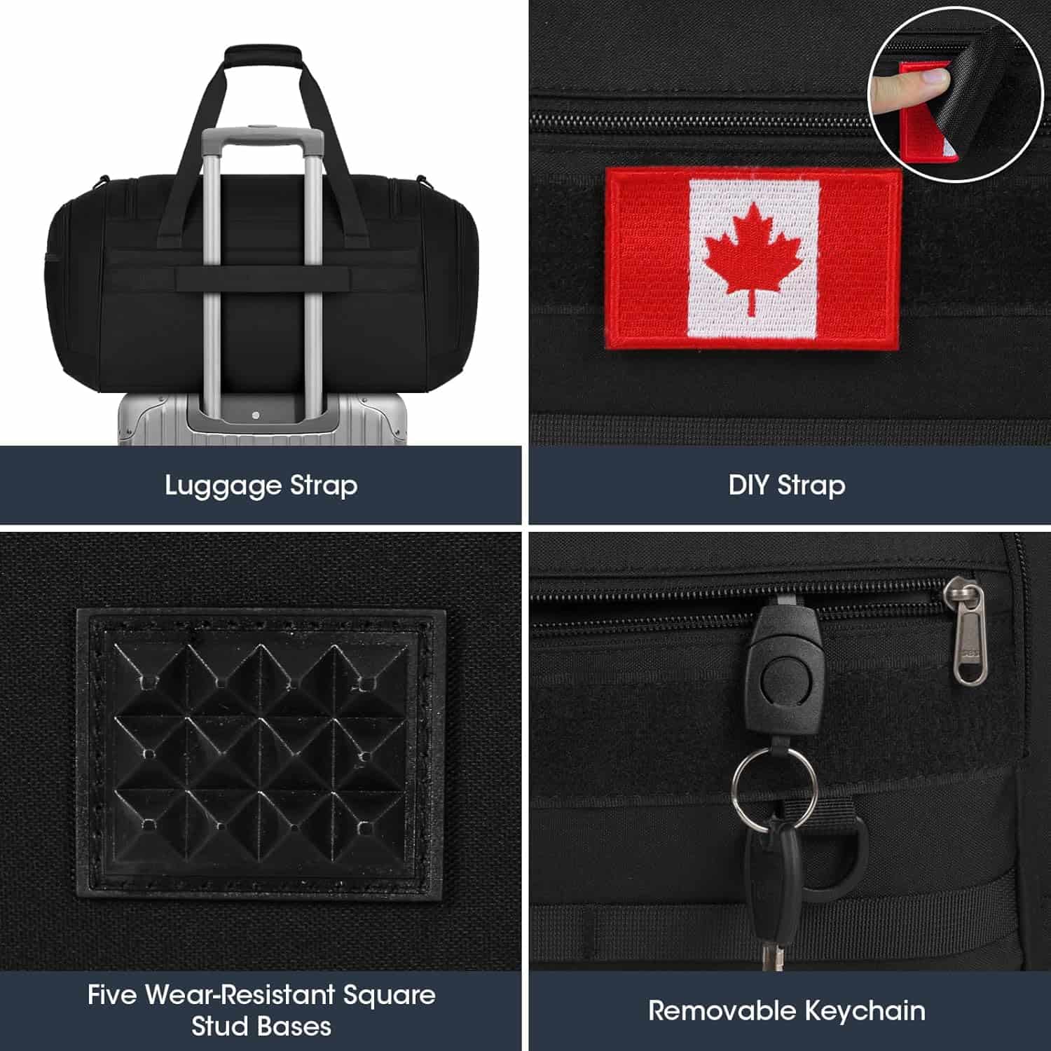 NUBILY Waterproof Gym Bag for Men – 40L/55L Large Sports Travel Duffle with Shoes Compartment