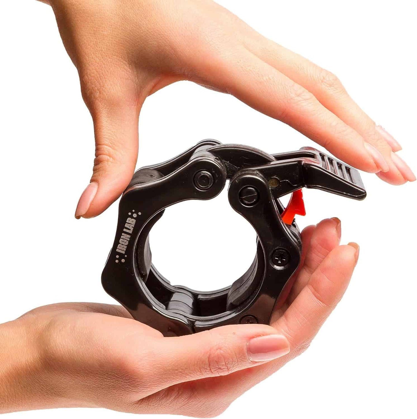 Iron Lab 2-Inch Olympic Barbell Clamps – Pair of Heavy-Duty Quick Release Barbell Collars for Weightlifting, CrossFit & Powerlifting Iron Lab