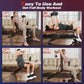 Multifunctional workout bench being used for various exercises in a living room setting.
