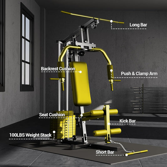Precision Integrated Carbon Workout Hub: 100LB Home Gym