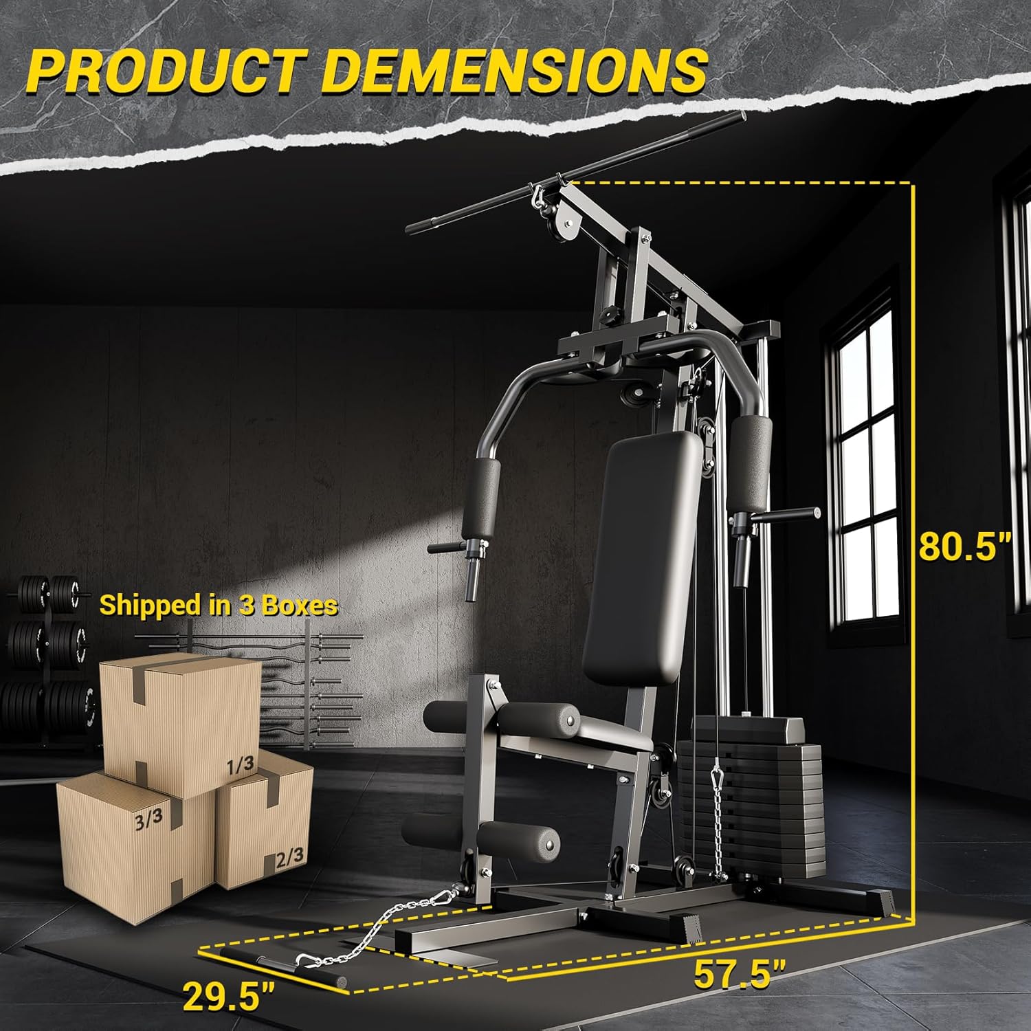Precision Integrated Carbon Workout Hub: 100LB Home Gym
