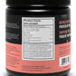 Back label of a supplement container with product facts and branding details.