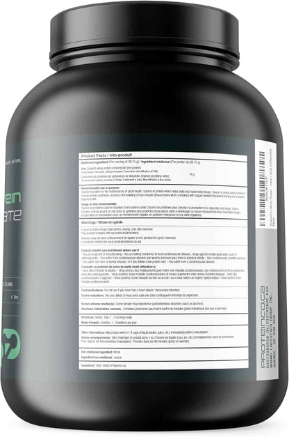 ProteinCo Grass-Fed Whey Protein Powder – 4lb (23g Protein/Serving, Gluten-Free, Made in Canada)