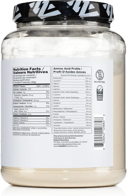 Nutrition facts label on a supplement container