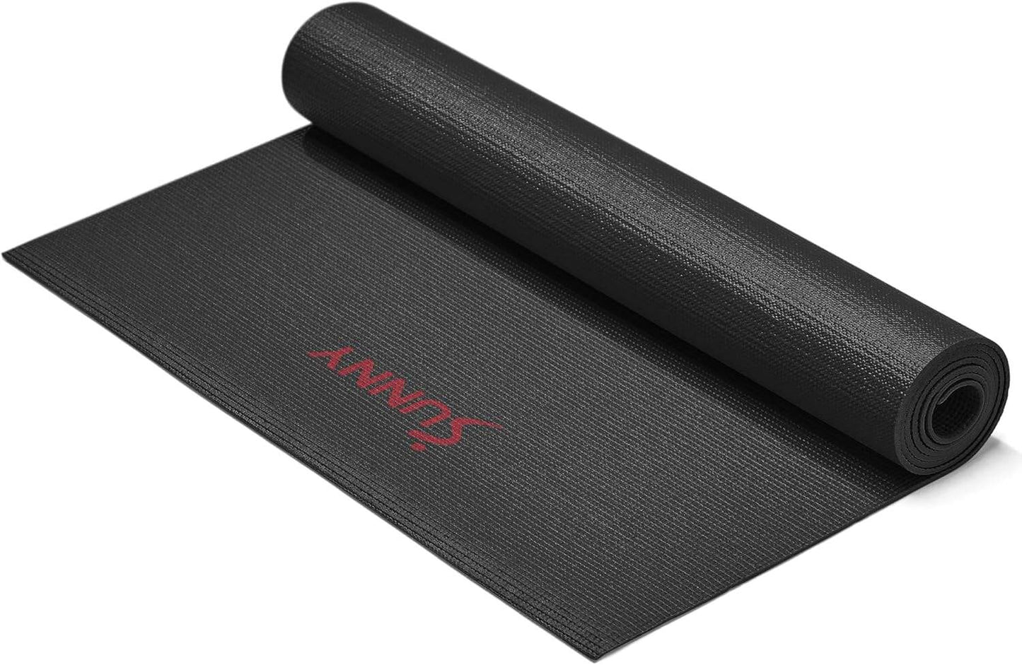Sunny Health & Fitness Non-Slip Yoga Mat – Durable, Textured, Lightweight & Cushioned – Ideal for Yoga, Pilates, Meditation & Floor Exercises – Compact & Portable Sunny Health & Fitness