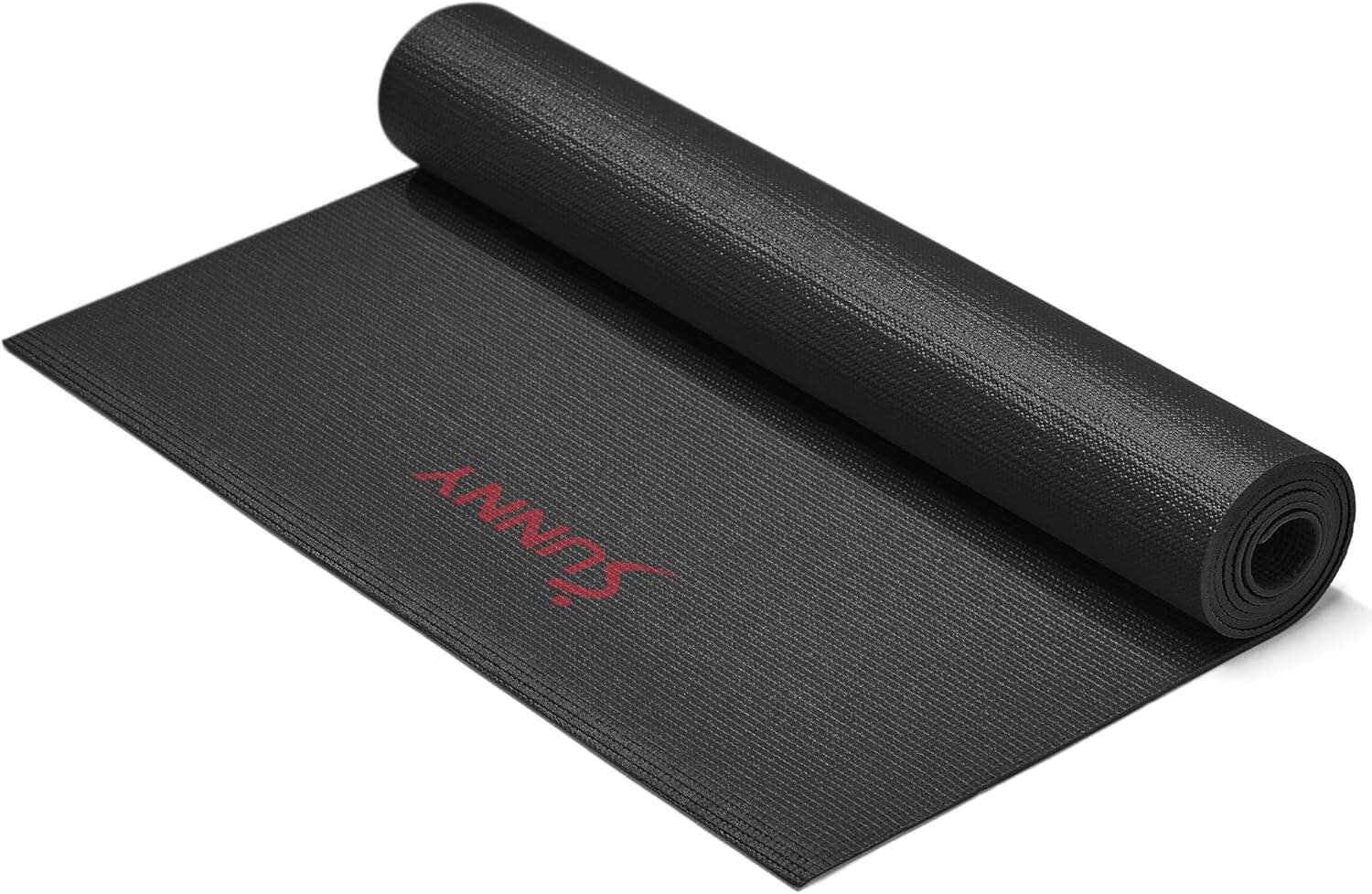 Sunny Health & Fitness Non-Slip Yoga Mat – Durable, Textured, Lightweight & Cushioned – Ideal for Yoga, Pilates, Meditation & Floor Exercises – Compact & Portable Sunny Health & Fitness