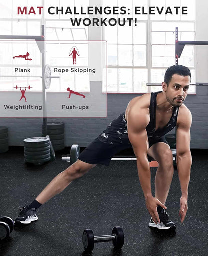 Exercise Equipment Mats – 6-Piece Interlocking Rubber & EVA Foam Tiles (24 sq ft) | Heavy-Duty Non-Slip Home Gym Flooring for Weightlifting, Cardio & Fitness Equipment FitCore Supply