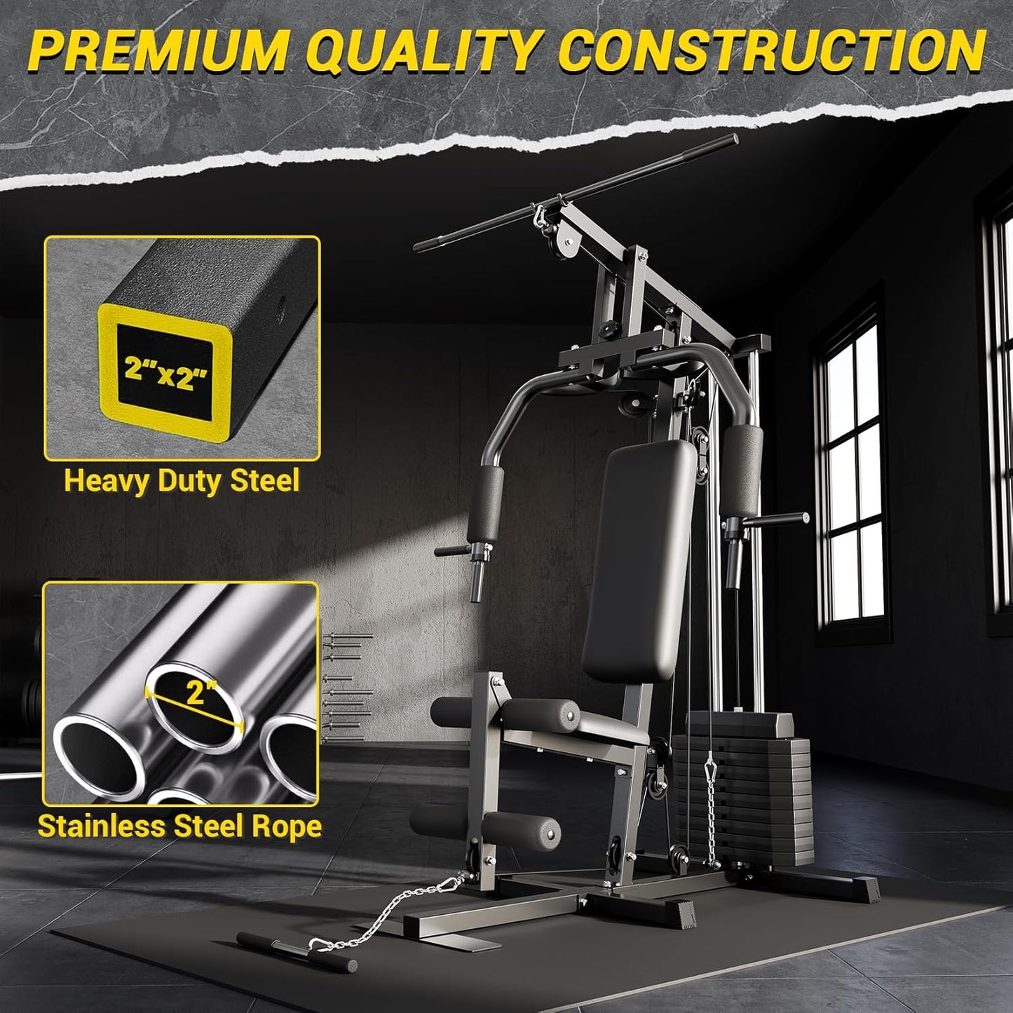 Precision Integrated Carbon Workout Hub: 100LB Home Gym
