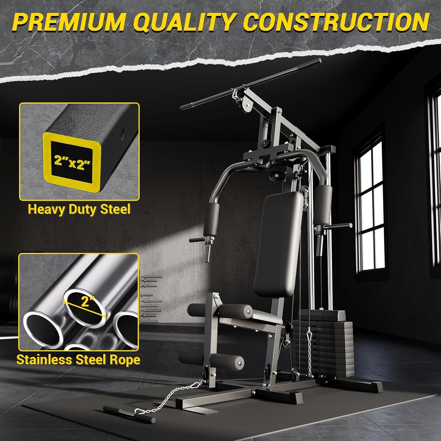 Precision Integrated Carbon Workout Hub: 100LB Home Gym
