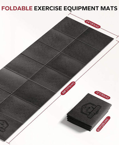 Exercise Equipment Mats – 6-Piece Interlocking Rubber & EVA Foam Tiles (24 sq ft) | Heavy-Duty Non-Slip Home Gym Flooring for Weightlifting, Cardio & Fitness Equipment FitCore Supply