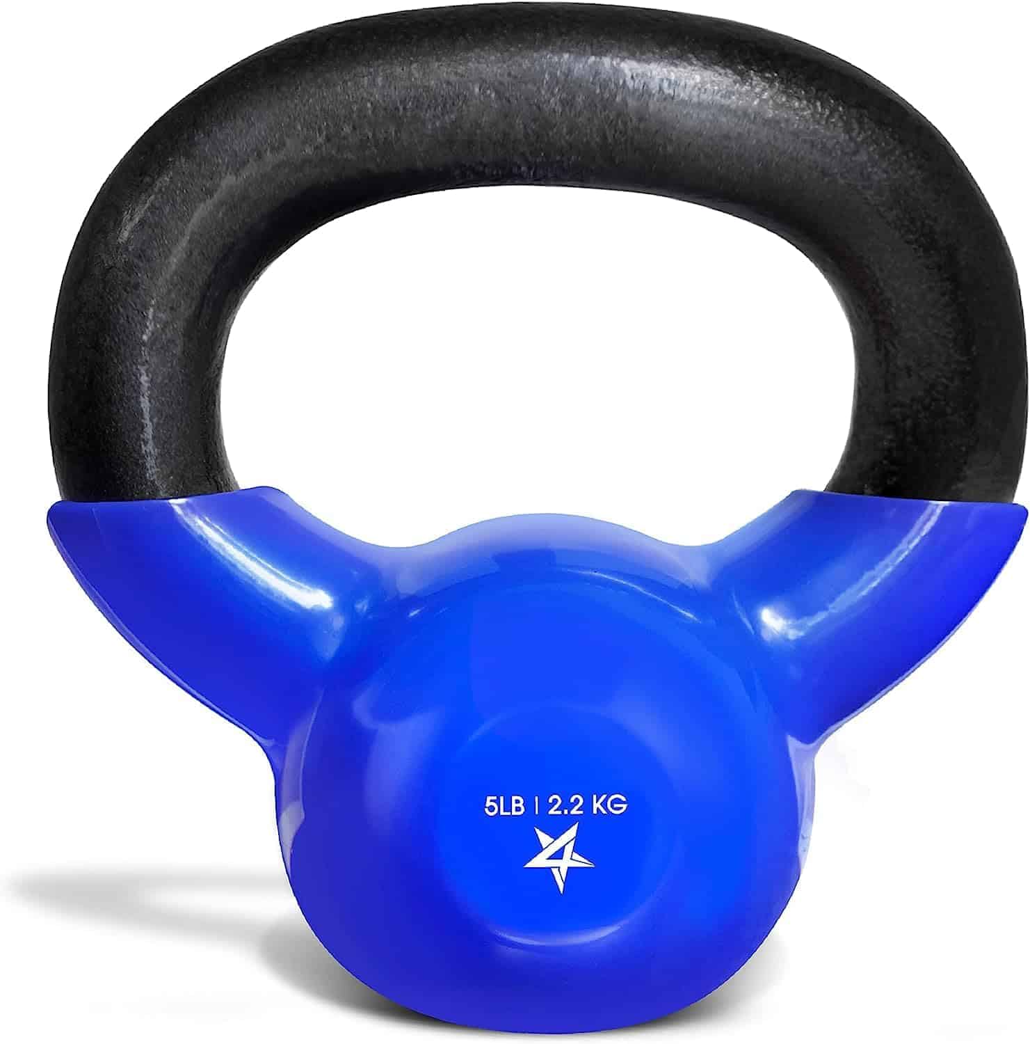Yes4All Vinyl Coated Cast Iron Kettlebell – 5 to 50 lb Weights Yes4All