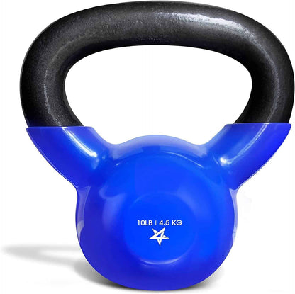 Yes4All Vinyl Coated Cast Iron Kettlebell – 5 to 50 lb Weights Yes4All