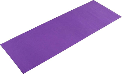 Purple yoga mat on a white background
