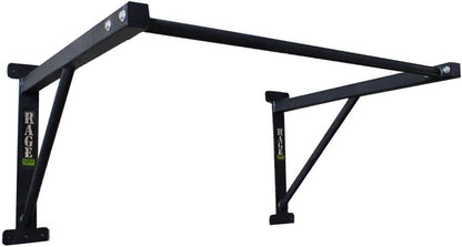 Black pull-up bar with 'RAGE' branding on a white background