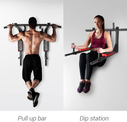 Heavy-Duty Wall Suspension Matrix featuring a pull-up bar and dip station for versatile workouts.