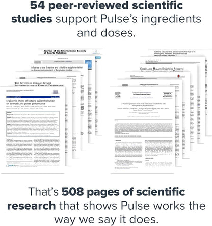 Scientific research papers supporting Pulse's ingredients and doses.