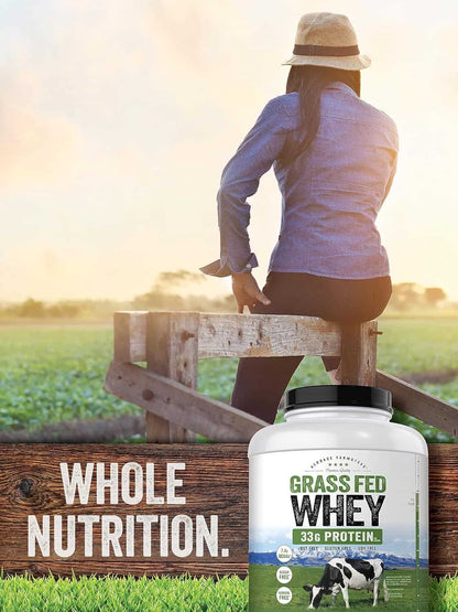 Carlyle Grass Fed Whey Protein Powder – 33g Protein, Unflavored, Sugar-Free & Hormone-Free (5 lb) Carlyle