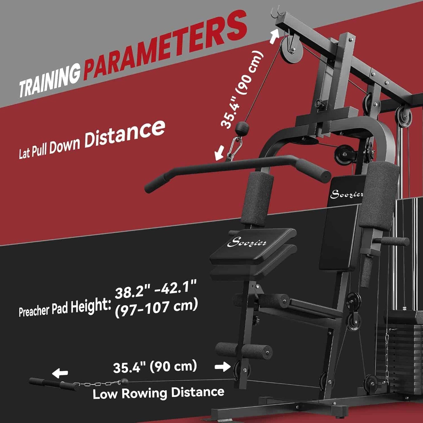 Home Gym Equipment – Multifunctional Strength Training Machine with 143 lbs Weight Stack, Full Body Workout Station for Chest, Arms, Back & Legs FitCore Supply