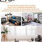 Advertisement for CAP fitness equipment with text and images of a home gym setup.